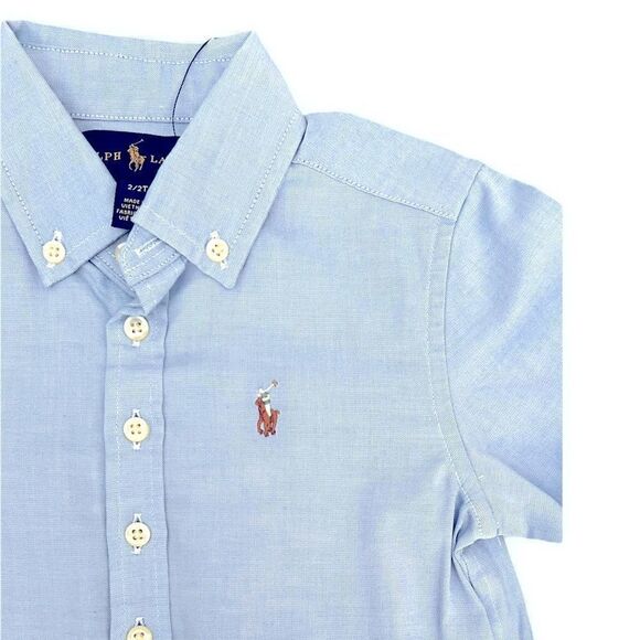 POLO RALPH LAUREN | Blue | PINPOINT OXFORD SHIRT - Picture 4 of 7